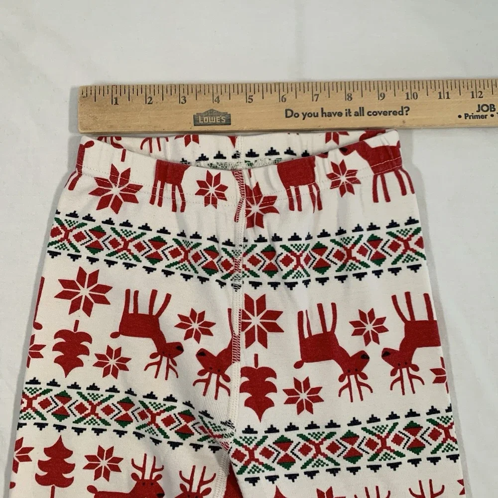 Hanna Andersson Size 8 130cm Organic Cotton Fair‎ Isle Christmas Reindeer Pants